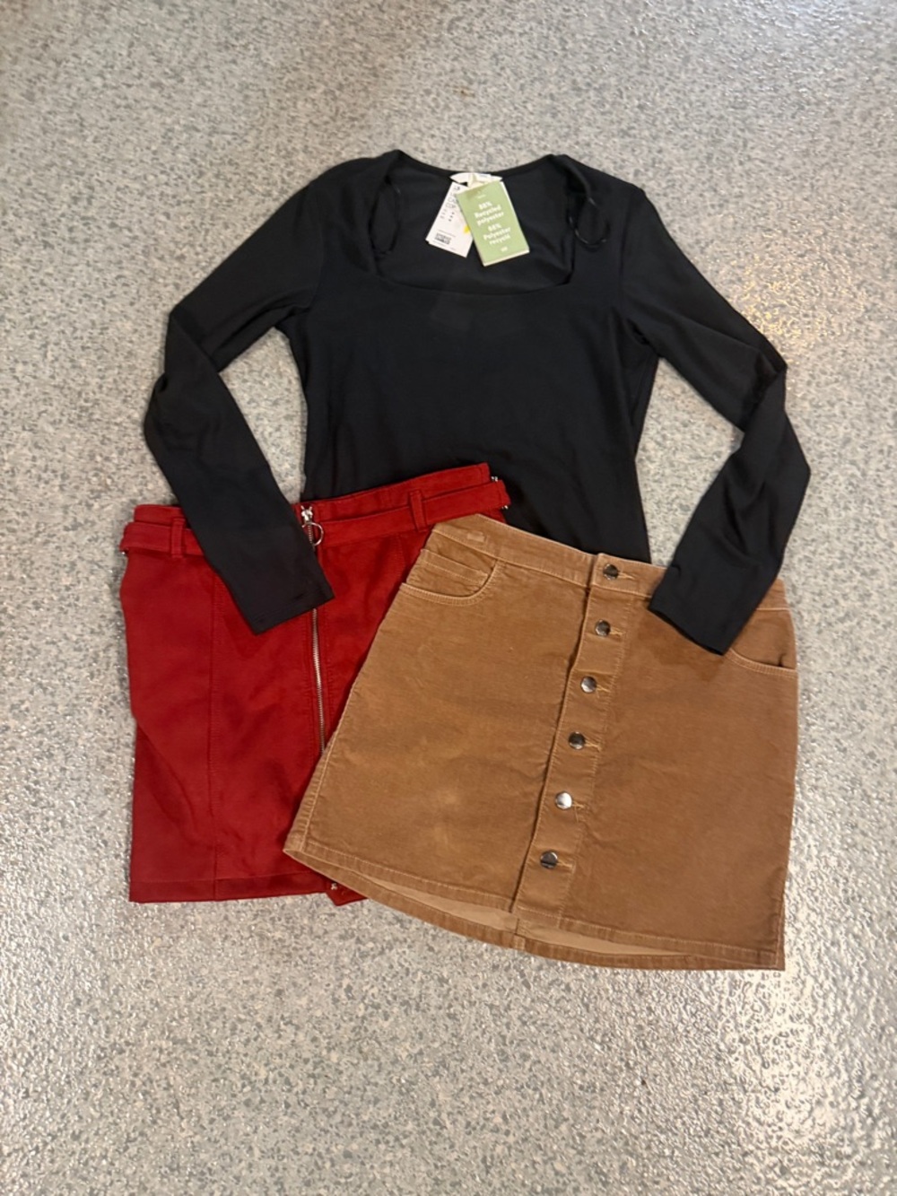 Bundle!! NWT H&M Black Top & 2 Skirts— read description for size/condition
